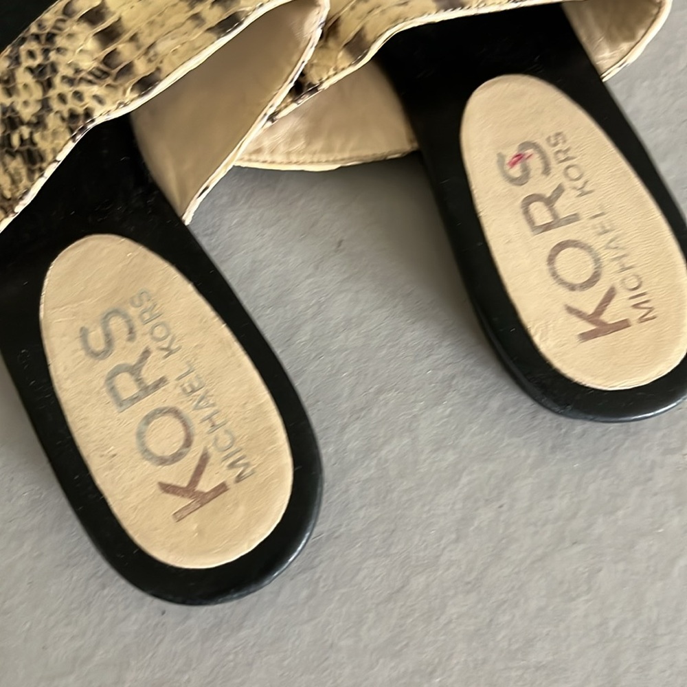 Kors Michael Kors Python Snake Embossed Toe Ring … - image 5